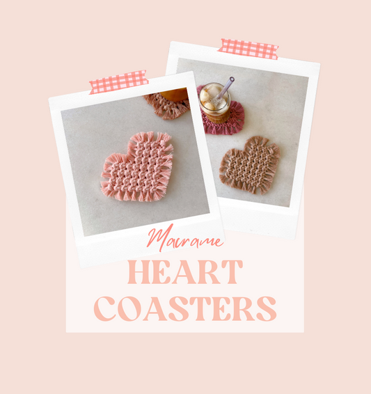 DIY Macrame Heart Coasters
